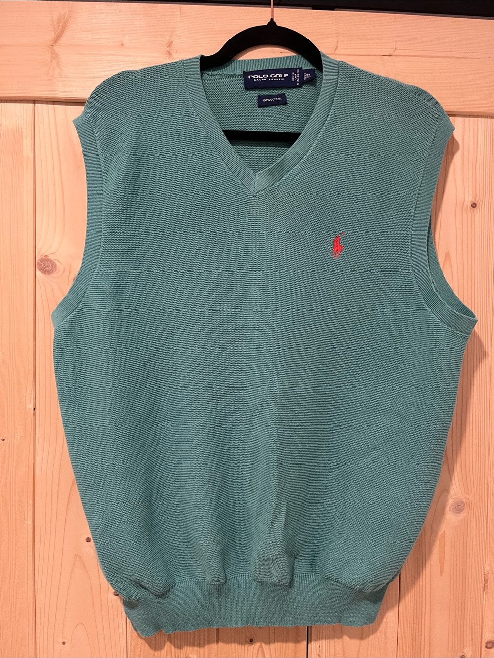 Polo Golf by Ralph Lauren Men’s Green V-Neck Sweater Vest Large ⛳️ 🐎